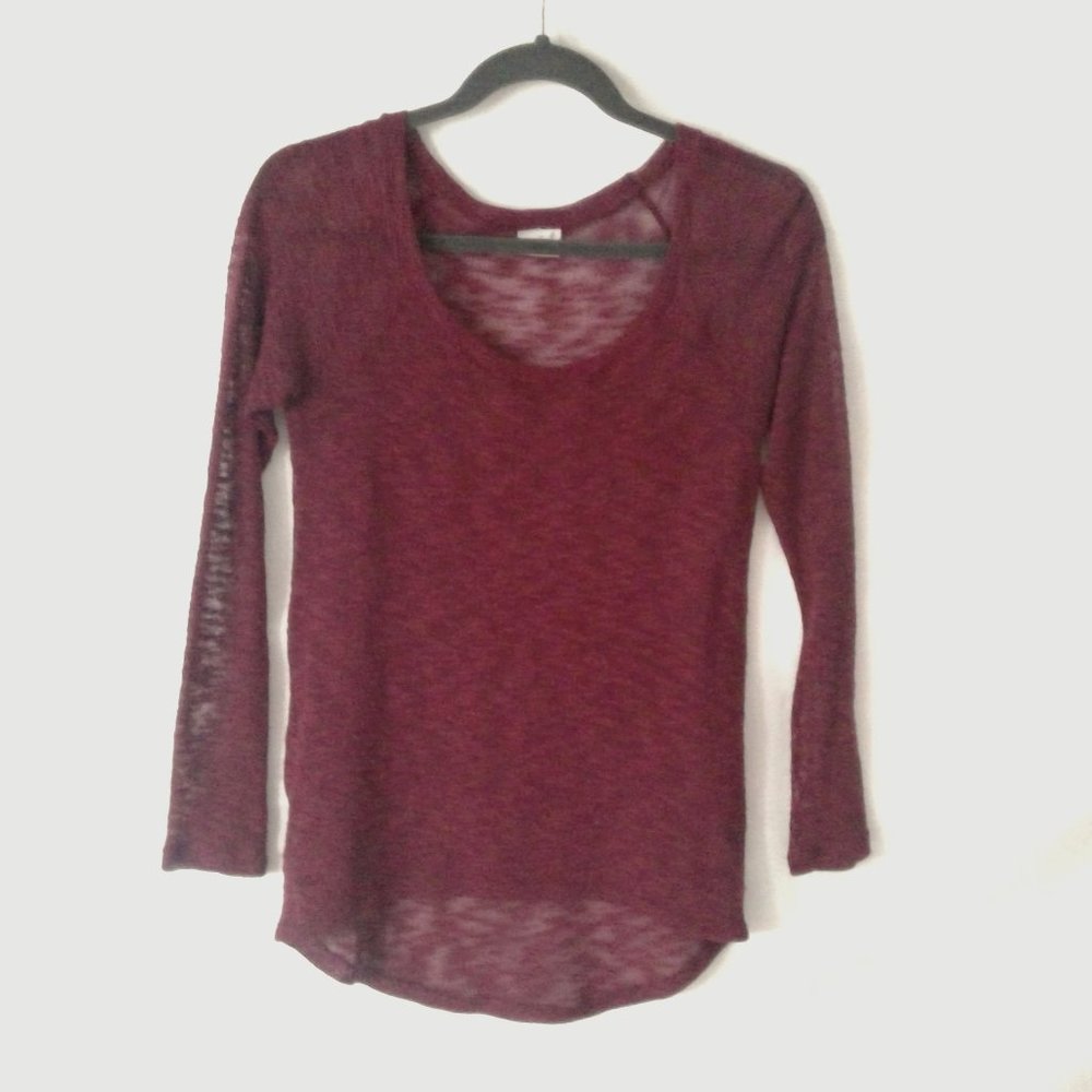 Essentials by Full Tilt Red Long Sleeve Top (XS)